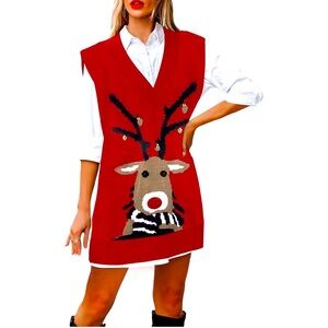 Viottiset Women's Ugly Christmas Sweater Vest/Jumper